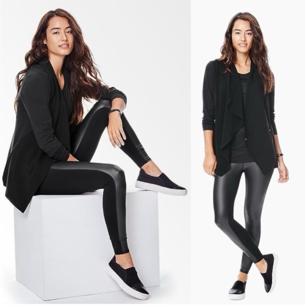 NWT Athleta Yama Wrap Jacket Black Small Asymmetrical